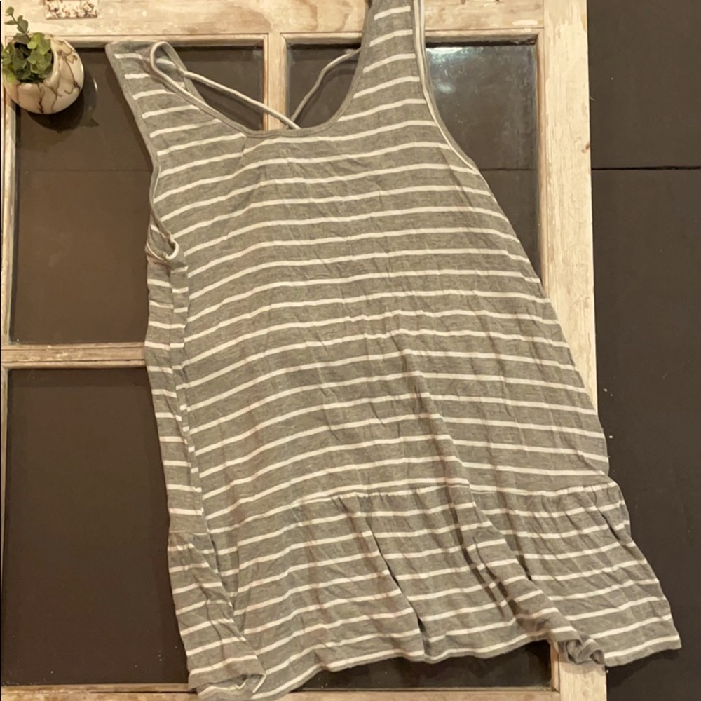 Women’s gray striped tank